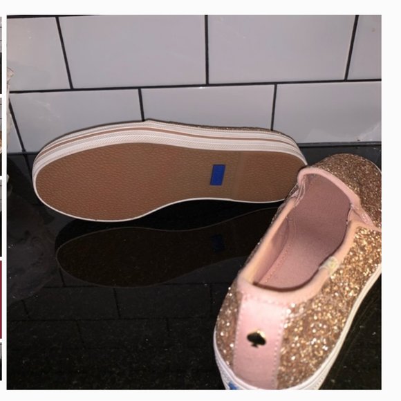 KATE SPADE keds triple decker glitter pink shoes 6 - Picture 11 of 12